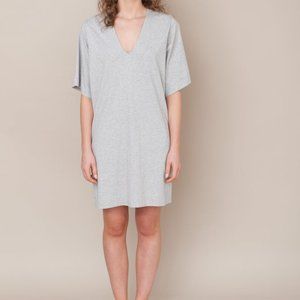 Beaumont Organic Sasha Cotton Dress in Light Grey Marl size XS